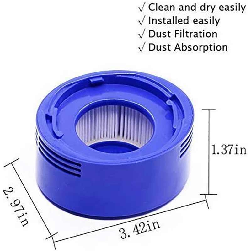 

Top Deals 6x Premium Vacuum Filter Set with 3 Pre Filters for Dyson V7 & V8 & 1x 2 In1 Attachment Combination Brush Suction Head