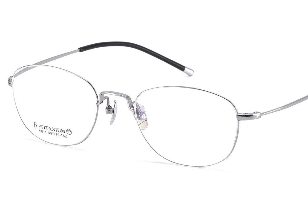 C3. Silver Frame Титановая оправа для очков Женская Полная квадратная оптическая от близорукости, по рецепту очки в оправе армасоу очки feminino - Цвет оправы: C3. Silver Frame