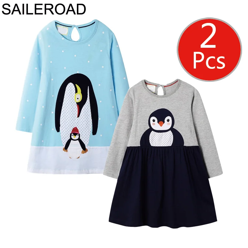 7130 7177photo SAILEROAD 2 шт. Девушки Платье С Длинным Рукавом Снеговик Маленькие Дети Принцесса Карманные Платья для Детей Рождественский Вечер Платье Единорога 7 Год - Цвет: 7130 7177photo