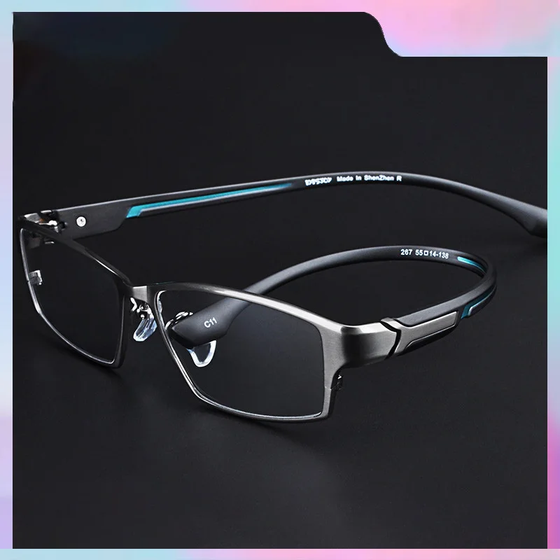 

Vazrobe brand eyeglasses men titanium glasses male full rim spectacles for prescription ultralight myopia eyewear