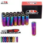 Кованые Алюминиевые гайки Blox Racing 7075, универсальные для большинства автомобилей m12x1, 25m12x1, 5, L : 60 мм 20 шт.компл.