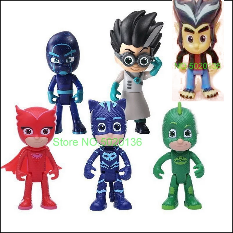 3 шт./лот PJ Экшн фигурки маски Catboy Owelette Гекко Ромео Луна ночной ниндзя 8-9 см ПВХ