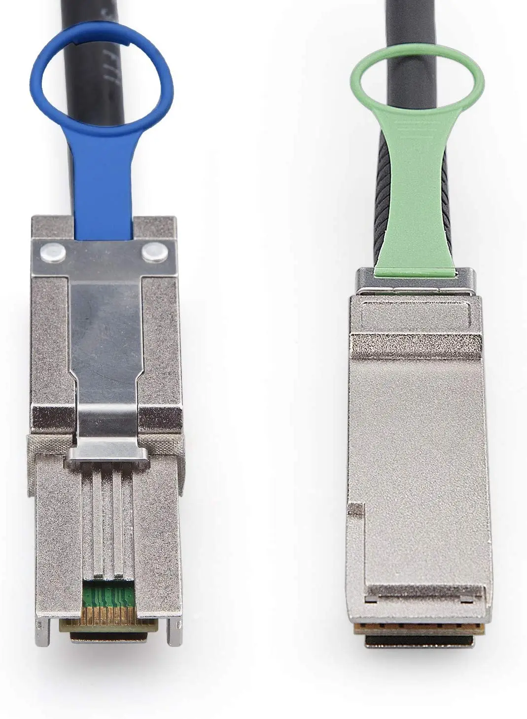 QSFP (SFF-8436) to MiniSAS (SFF-8088) DDR Hybrid SAS Cable, 100-Ohm, 3-m(10ft)