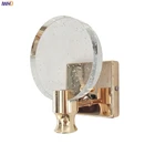 Роскошный хрустальный светодиодный настенный светильник, современное золотистоесеребристое бра для спальни, гостиной, декоративная настенная лампа