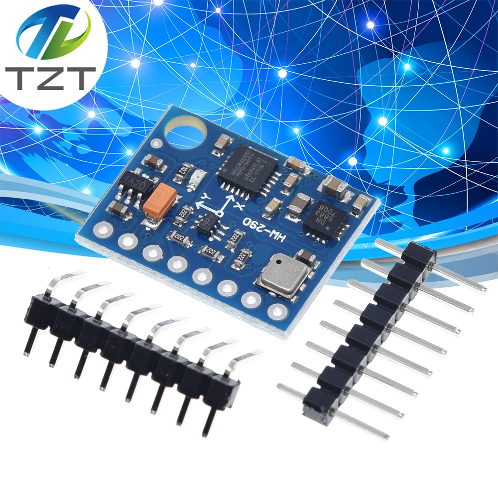 GY-87 I2C/IIC 10DOF MPU6050 HMC5883L BMP180 модуль сенсорной платы GY87 для Arduino 5 в встроенные фильтры