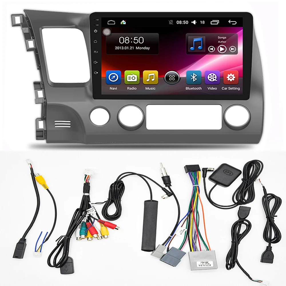 Android авто радио для Honda Civic 2004 2011 8 ядерный Беспроводной Carplay автомобильный Радио