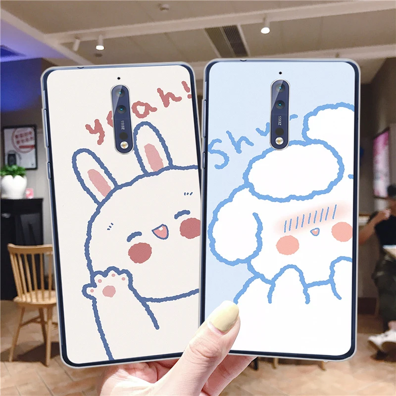 

Cartoon Rabbit Case for Nokia 5.3 5.4 3.4 2.4 1.4 2.3 2.2 6.2 3.2 4.2 For Nokia 3.1 6.1 5.1 7 Plus Soft TPU Phone Cases Cover