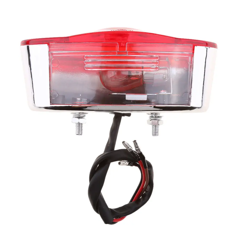 

12V Bulb Motorcycle Quad ATV Running Brake License Plate Tail Light Fits For Universal Dirt Pit Bike ATV UTV Buggy