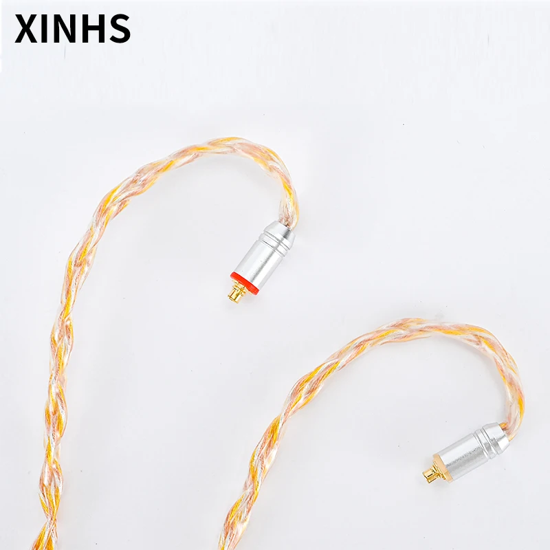 XINHS 8 Cores  Gold, Silver And Copper Mixed Wire  Audio Cable MMCX/0.78/TFZ/QDC  Connector For Andromeda SE535 Headset enlarge