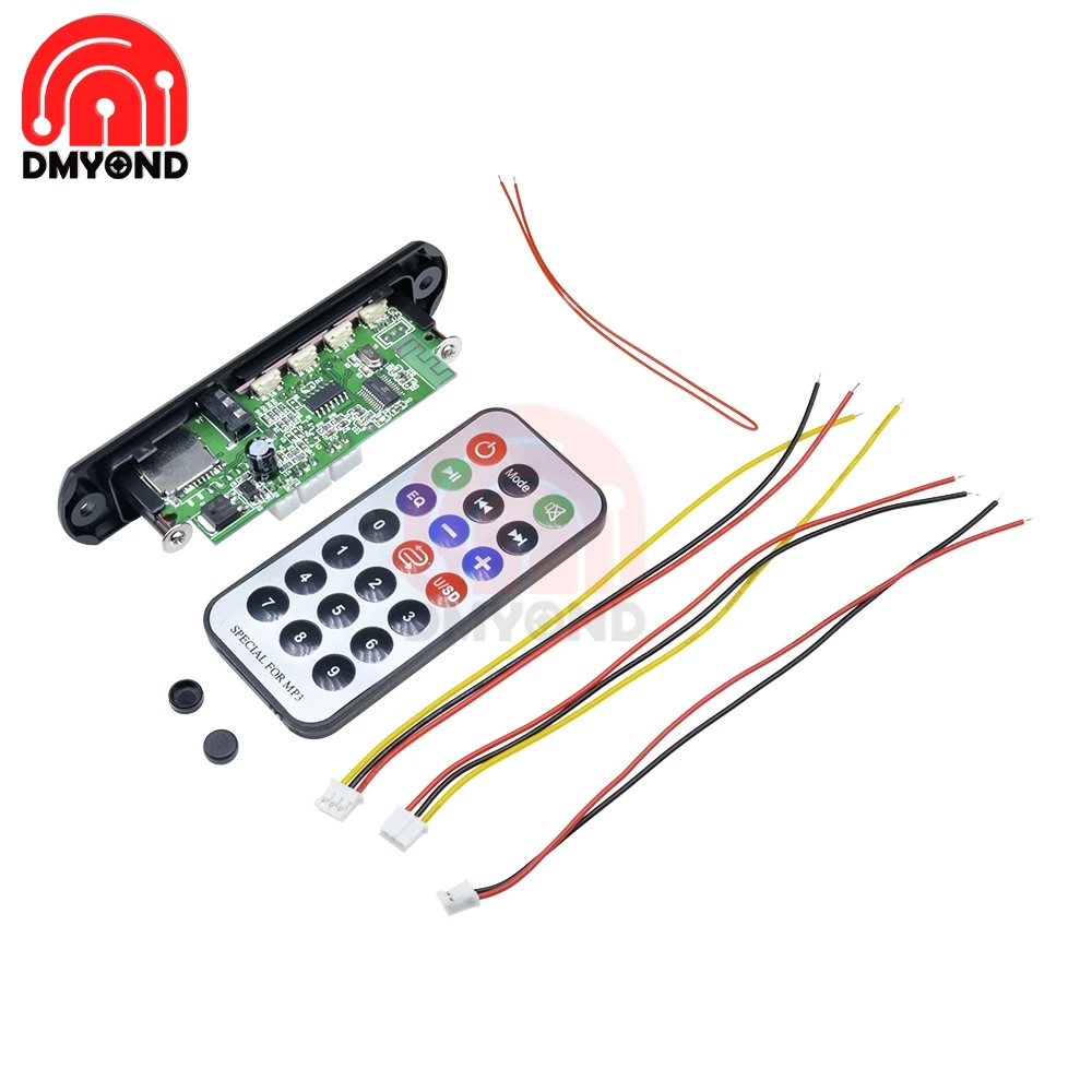 DC 5V 12V светодиодный Car FM Bluetooth MP3 Plaer звуковая карта декодер плата модуль для