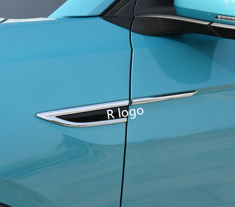 

For VW T-cross Tcross 2019 Car Original Side Wing Fender Door Emblem Badge Sticker Trim Styling 4pcs/kit