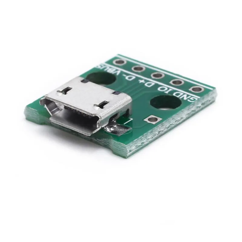 10 шт. MICRO USB адаптер dip 5 контактный разъем PCB конвертер|Соединители| |