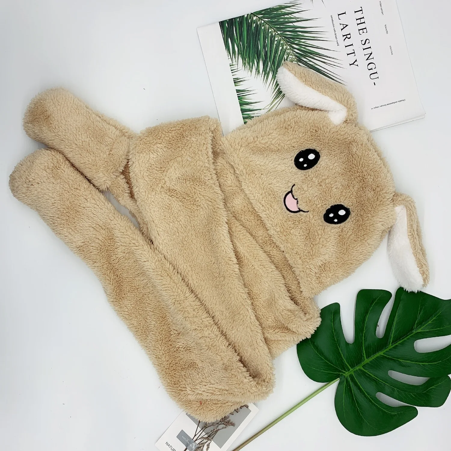 Милые шапки с мультяшными движущимися ушами шапка и повязка на голову цельный