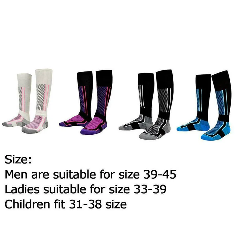 Winter Warm Long Socks For Outdoor Cycling Football Climbing Hiking Camping Snowboard Thermal Ski Children Men Women | Спорт и