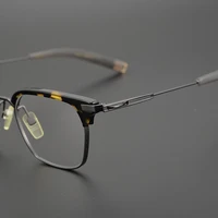 high quality titanium glasses frame men women handmade vintage square eye glasses optical eyeglasses frames man clear eyewear
