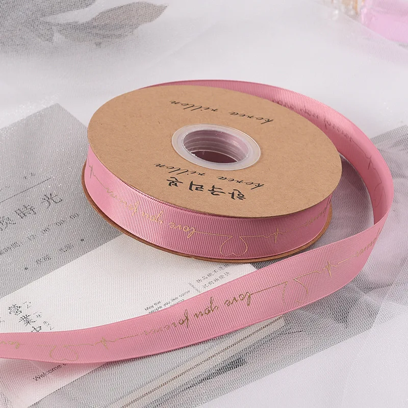 Лента в рубчик с английскими буквами 25 мм 50 ярдов/Лот для рукоделия украшения