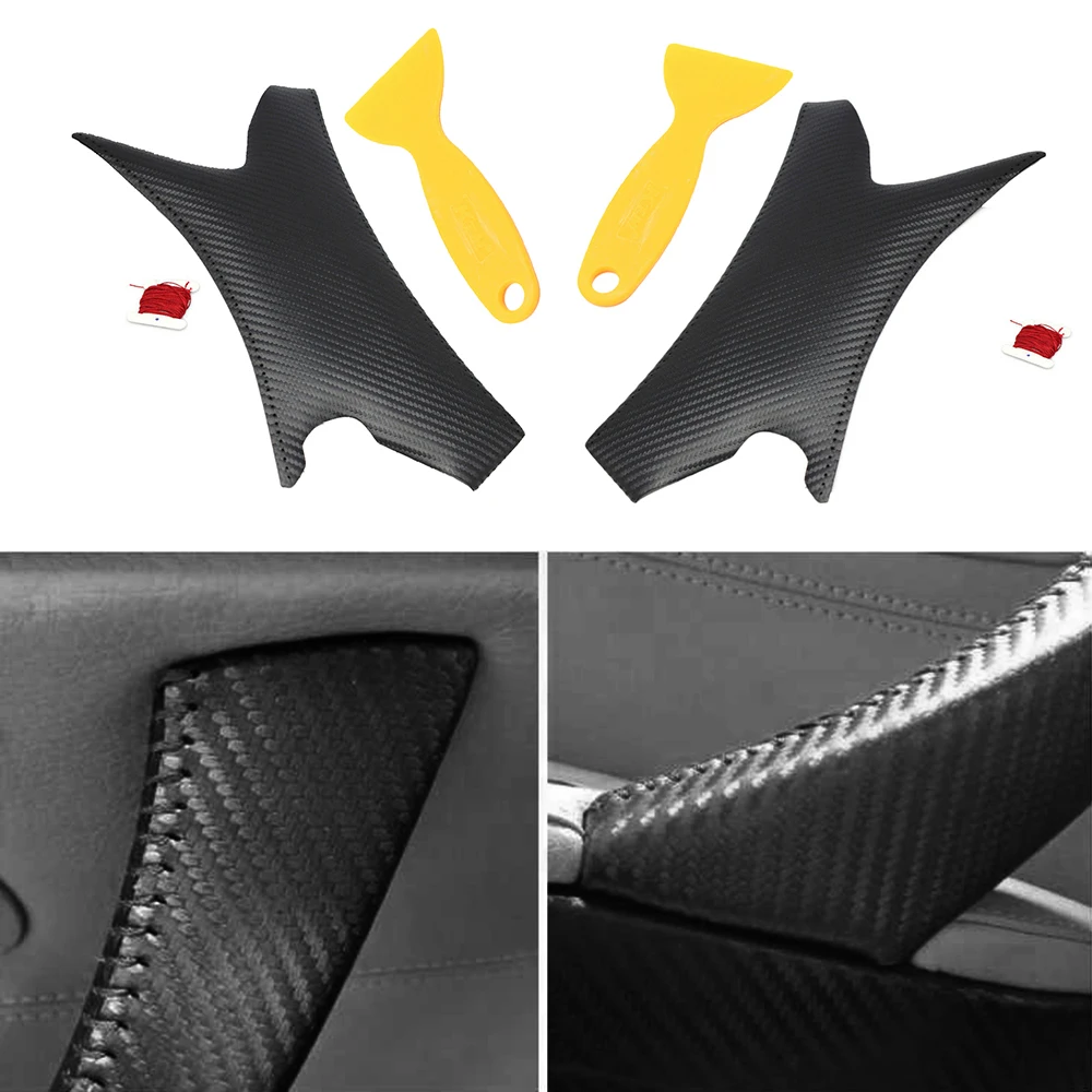 Ar накладка на внутреннюю дверную ручку Ручное шитье микро кожаная Дверная панель