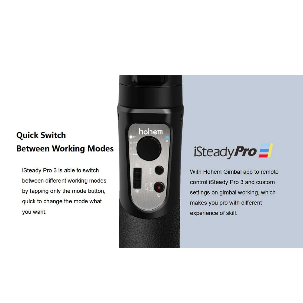 

Hohem iSteady Pro 3 Handheld Gimbal Stabilizer Built-in Battery for GoPro Hero 8 black7/6/5/4 for Sony RX0/SJCAM Action Camera