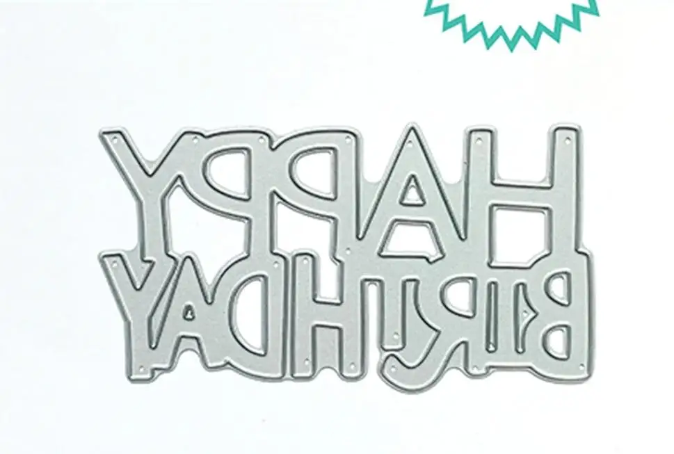 

Happy birthday Metal Cutting Dies for Scrapbooking Steel Craft Cut Embossing Paper Card Album Stencil
