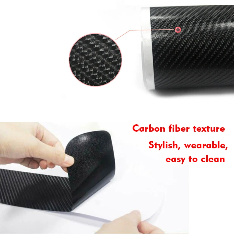 

Car Sticker Door Sill Scuff Plate Carbon Fiber Stickers FOR Suzuki Jimny Cover Door Anti Scratch Car Accessories