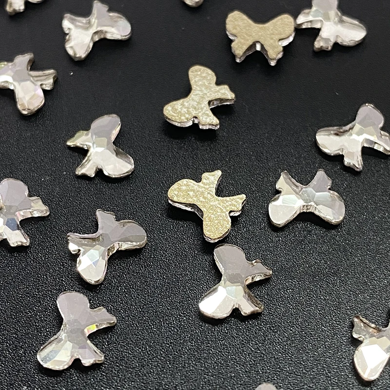 Стразы для ногтей с кристаллами прозрачные стеклянные 100 шт. 3D украшения