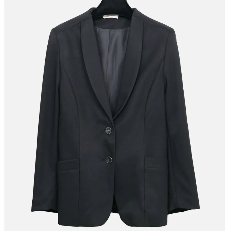 

Формальная куртка Женский черный пиджак костюм Veste Femme Свободное пальто с длинным рукавом плюс размер Jaquetas Casaco Feminino Блейзер Mujer