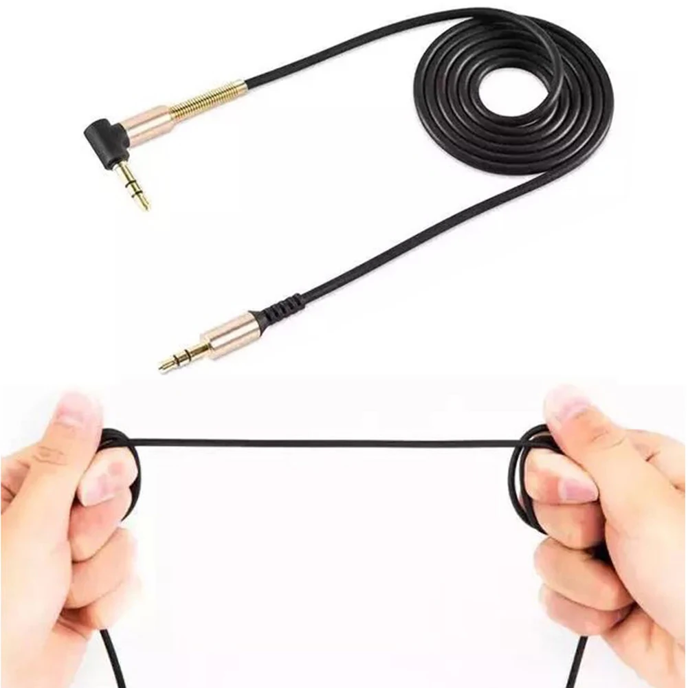 3 5 мм домашняя пружина Гибкая портативная передача сигнала 1 м штекер черный