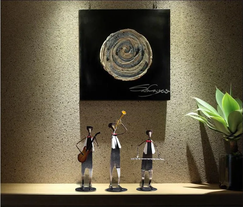 [HHT] MODERN MINIMALIST NORDIC ORNAMENTS MUSICIANS IRON ARTS BAND HOME DECORATION LIVINGROOM TV WINE CABINET DESKTOP FURNISHINGS | Дом и сад