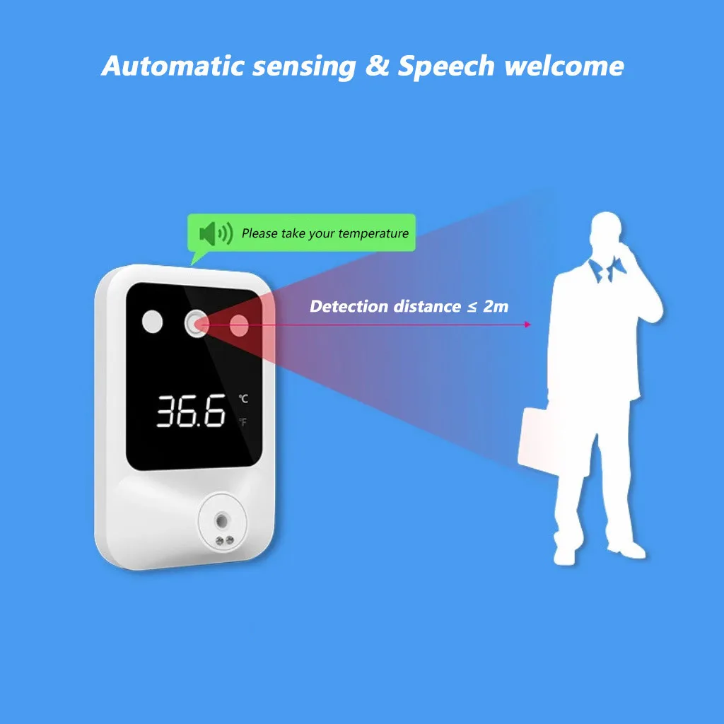 Настенный термометр для лба Бесконтактный инфракрасный цифровой Senor