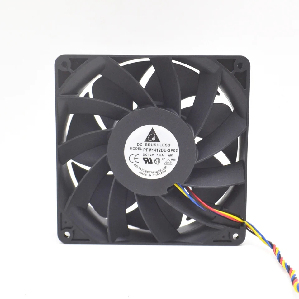 1 шт. PFM1412DE-SP02 12v 7.5A 14038 14 см насилия pwm регулятором скорости вентилятора