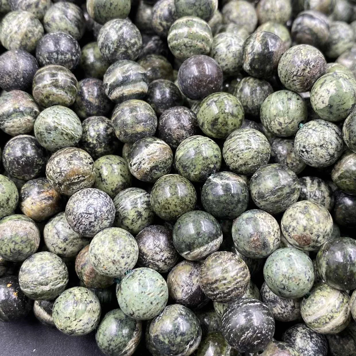 

Бусины круглые из натуральной зеленой яшмы, 6, 8, 10, 12 мм, 15 дюймов