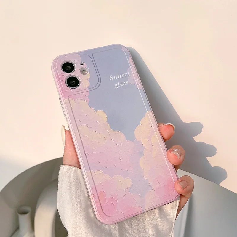 Чехол для телефона INS Korea cloud sky с надписью iphone 12 13 Pro Max 11 чехол 7 8 plus XR X XS MAX