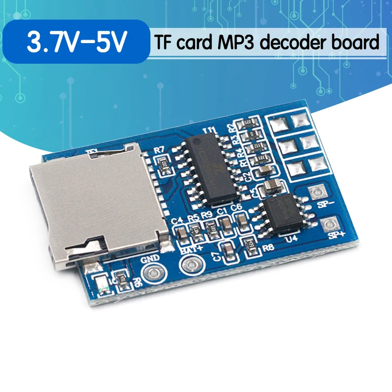 TF карта GPD2846A MP3 декодер плата 2 Вт модуль усилителя для модуля питания Arduino