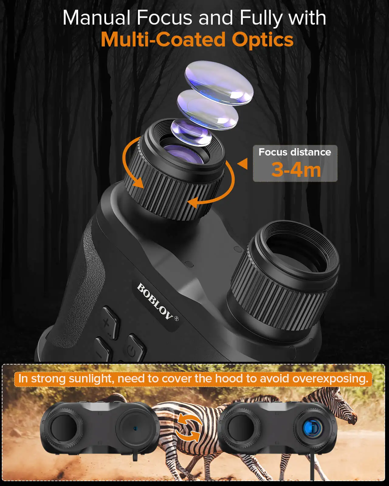 

Digital Night Vision Camera Scope Binoculars Video Recording HD Infrared Day And Night Vision Device For Hunting Telescope