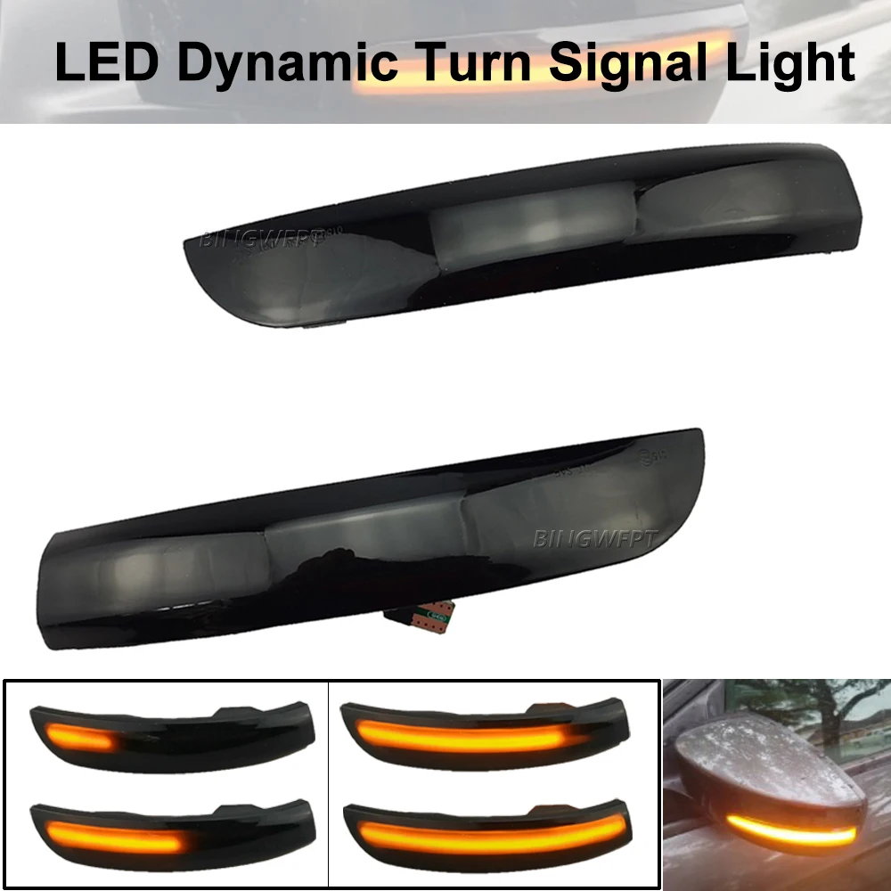 

Sequential Flashing Mirror Lamp Dynamic Blinker LED Turn Signal Light For Ford Kuga Escape EcoSport 2013-18 Focus 3 MK3 SE ST RS