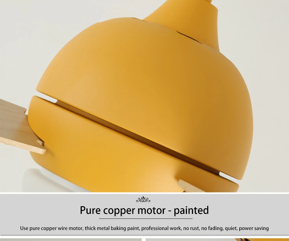 36-дюймовый вентилятор светильник Macaron потолочный лампа с дистанционным