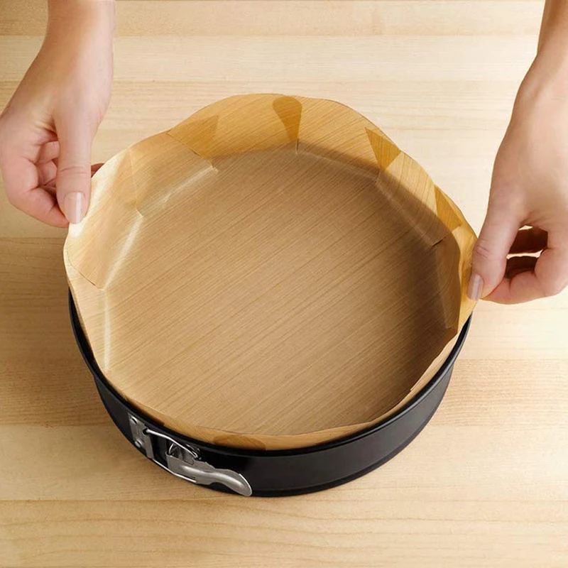 

Cake Baking Pad Easy To Use Mold Cake Mat Cake Tin Liner Non-stick For Baking Pan Sheet Khaki Round Cake Mats