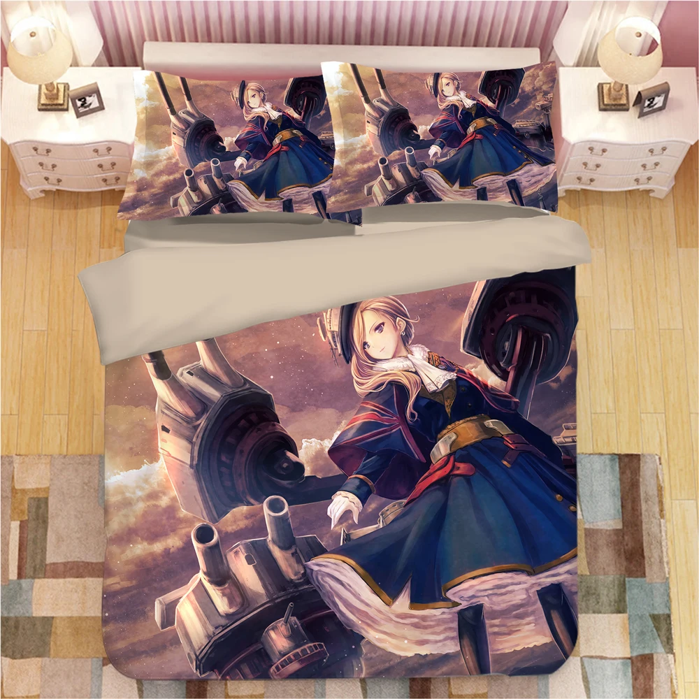 

Azur Lane 3D Cartoon Anime Bed Linens Duvet Covers Pillowcases Comforter Bedding Sets Bedclothes Bed Linen Bedding Set Bed Set