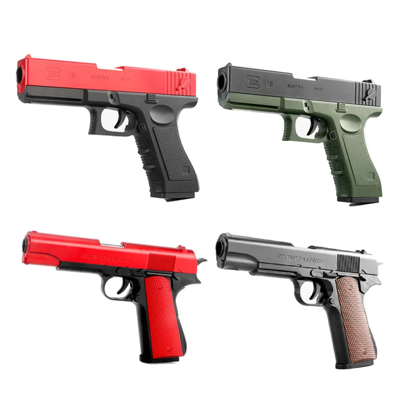 

Plastic M1911 Gun Machine EVA Foam Darts Bullets Gun Glock Pistol Toys Case Handgun Soft Paintball Bolt Action Airsoft Air Guns