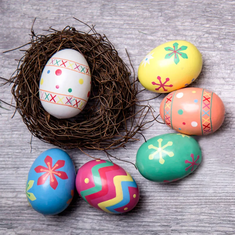 

20Pcs 5/7/9CM White Foam Eggs Solid Modelling Easter Handmade DIY Painting Eggs Decoration For Kids Gifts