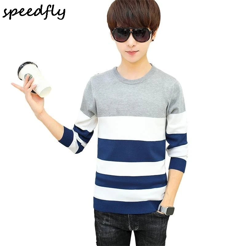 Мужские свитера длиной до бедра с повседневная одежда О-образным вырезом