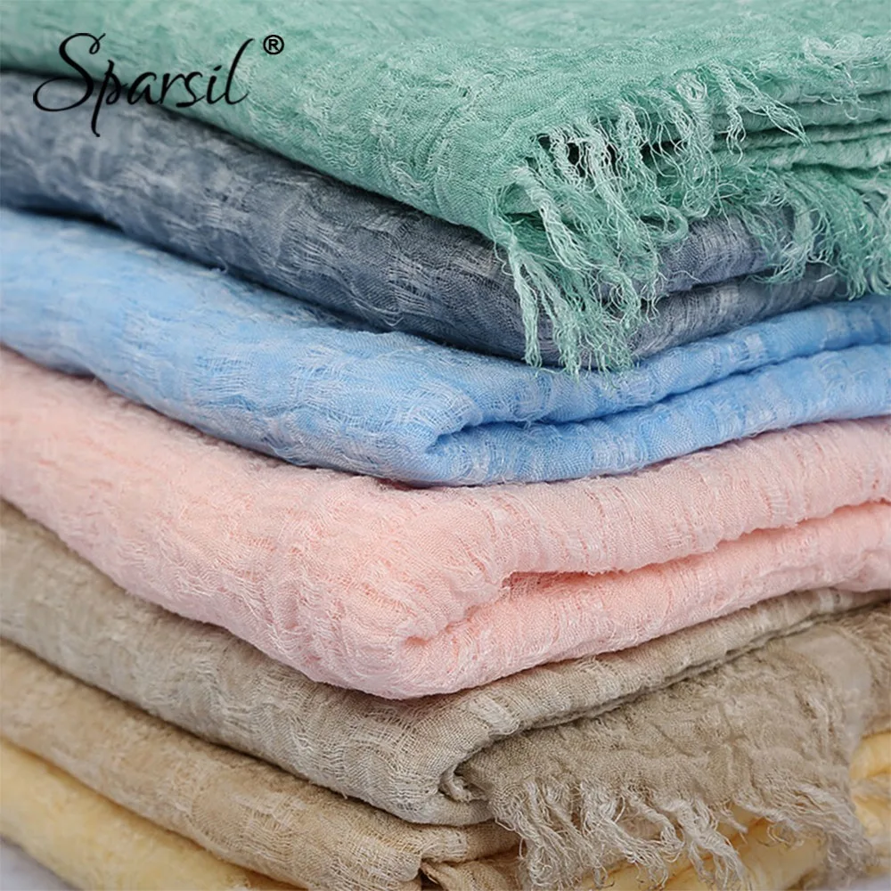 Sparsil Lovers Летние Стильные Тонкие шарфы жаккардовый клетчатый переплетенный однотонный платок 200x70 весенний Удобный Простой шарф для мужчин и женщин