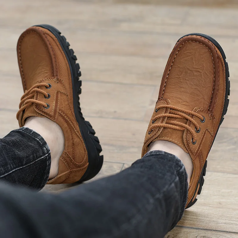 Мужские брендовые туфли в деловом стиле мужские из натуральной кожи на шнуровке