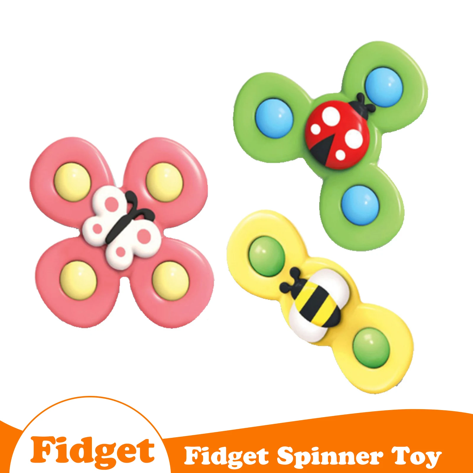 

Мультяшный фиджет-Спиннер, 3 шт., детские игрушки, ABS, цветные насекомые, гироскоп, игрушка для снятия стресса, развивающие игрушки для детей, ...