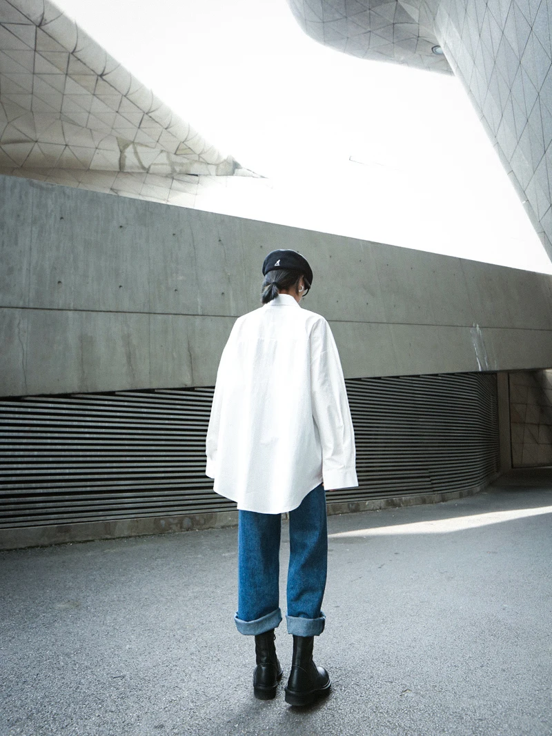 

XUXI Fashion Spring Autumn 2020 Blue Long Leisure Burr Temperament Wide Leg Jeans New High Waist Loose Women Trousers FZ0403