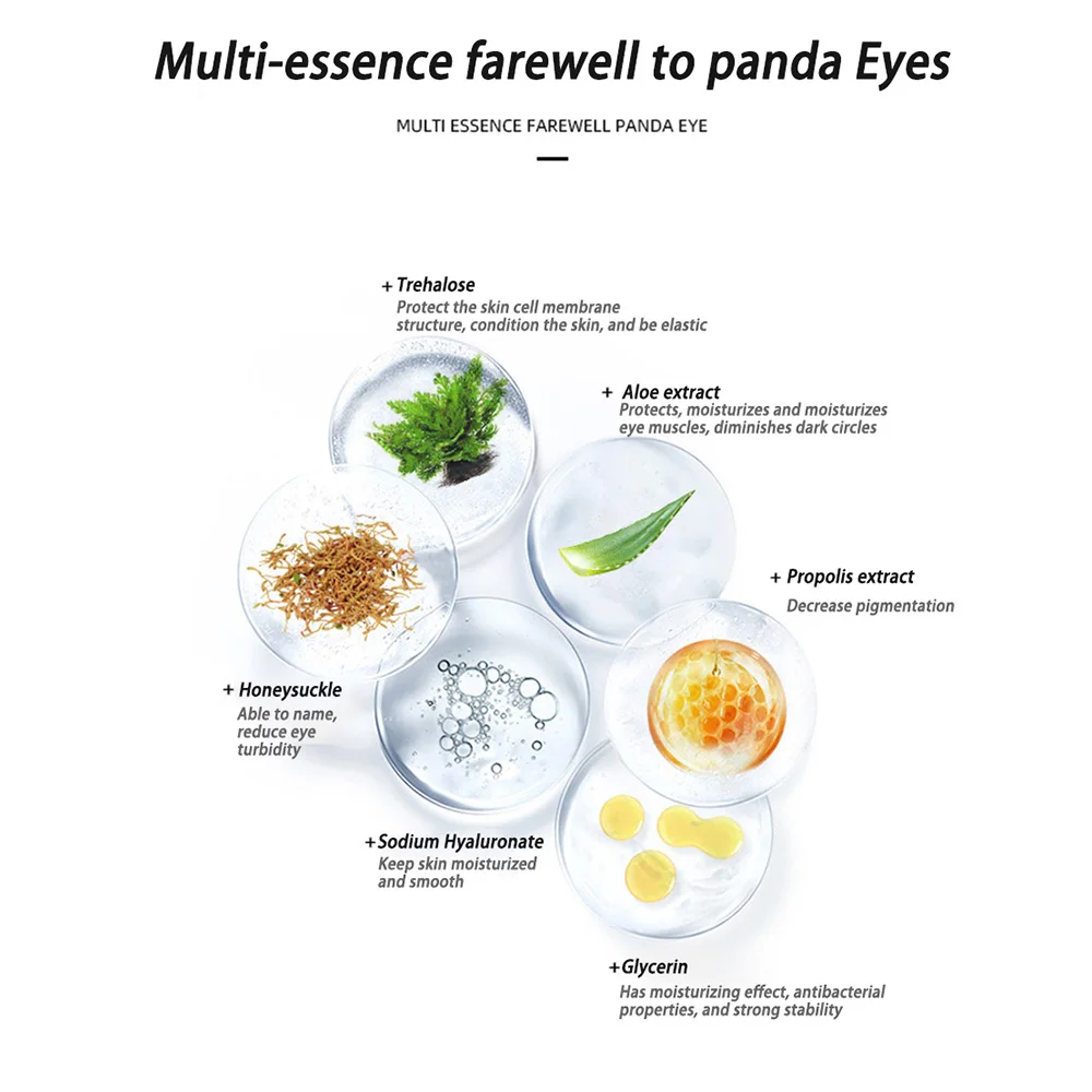 60 шт. увлажняющие Антивозрастные патчи для кожи вокруг глаз от Тёмных кругов и