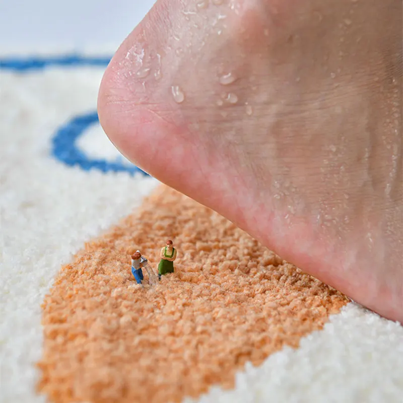 Абсорбирующий коврик в скандинавском стиле шахматный напольный для ванной