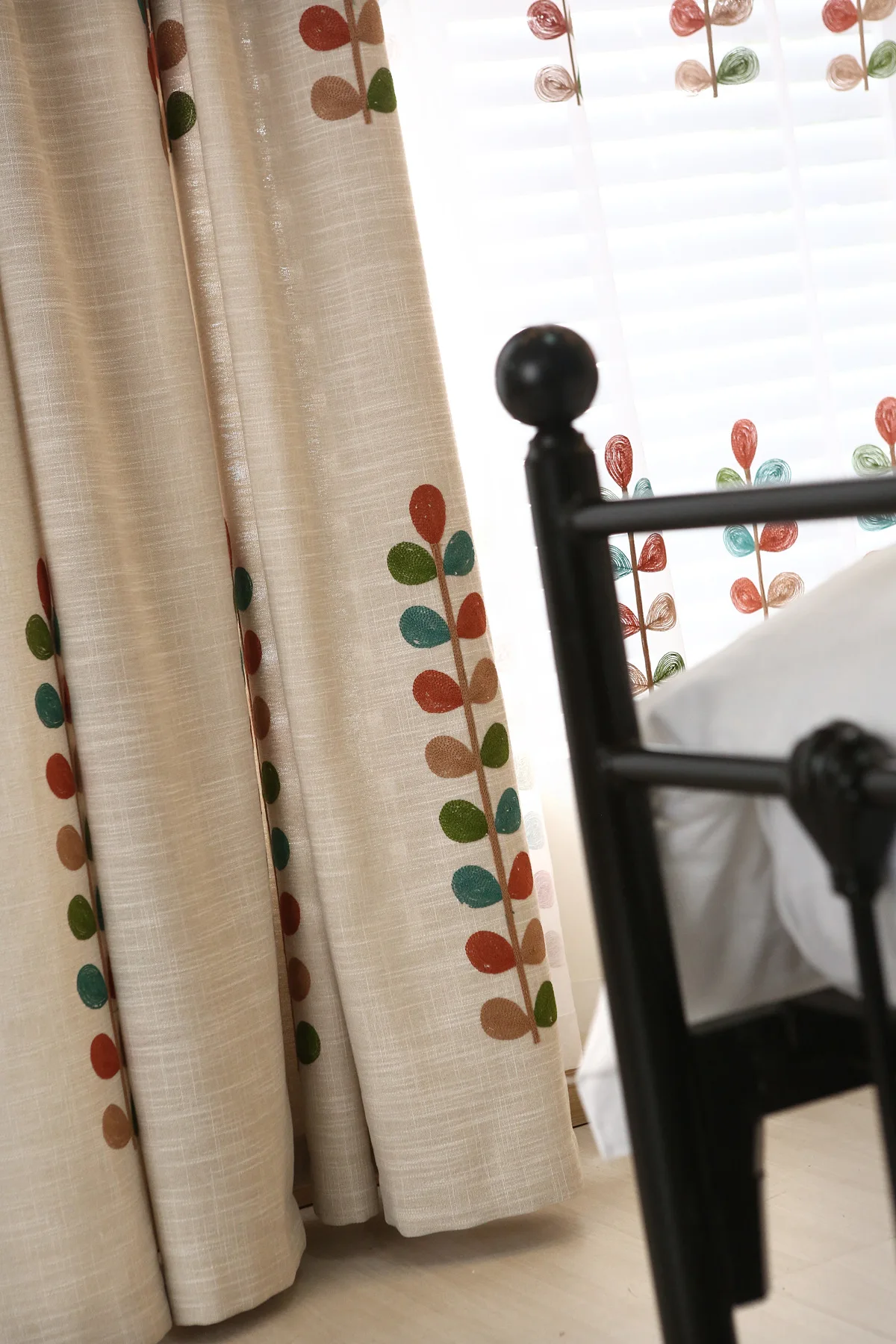 Modern Linen Embroidered Sheer Curtain Cloth for Bedroom Living Room Kitchen Window Curtains | Дом и сад