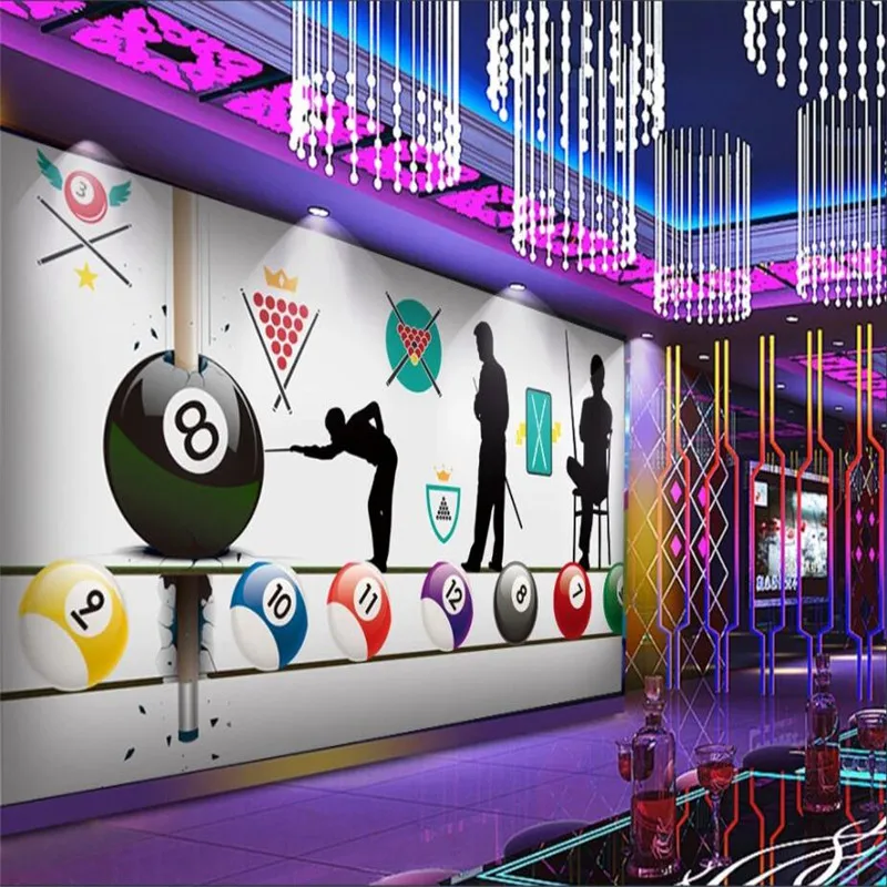 Ретро Ностальгический Бильярдный клуб промышленное украшение Настенная 3D