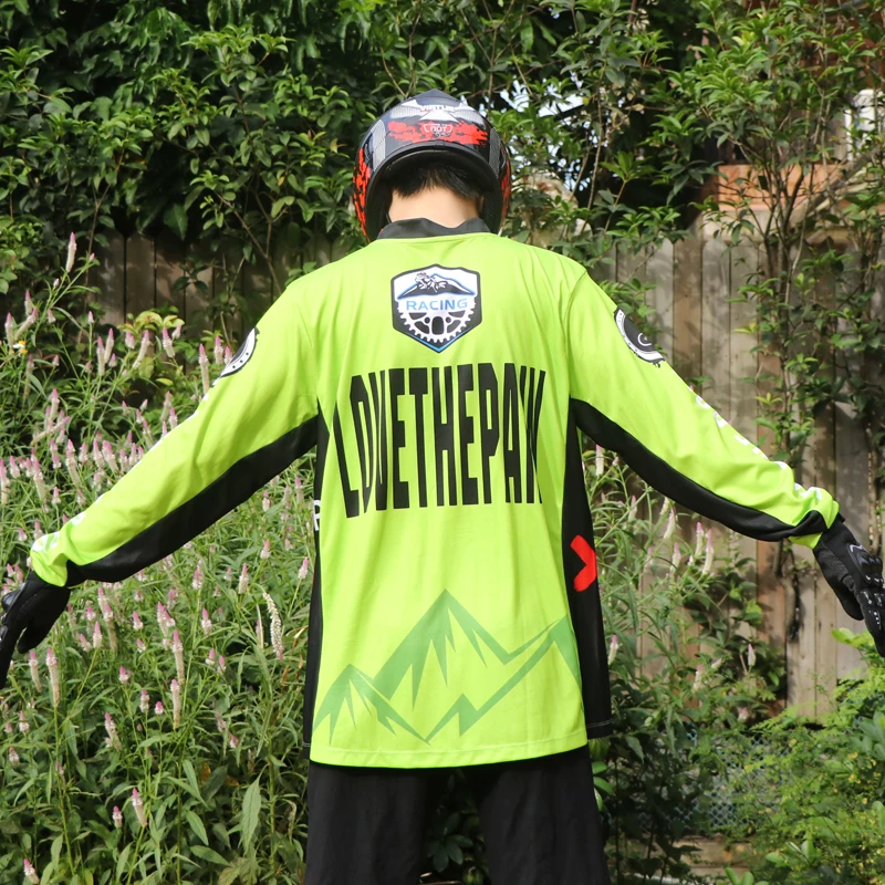 Мотокросса футболка одежда с длинным рукавом Топ дышащие велосипедные Ретро MTB